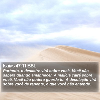 Isaías 47:11 BSL Bible Verse Image