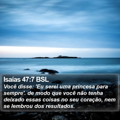 Isaías 47:7 BSL Bible Verse Image