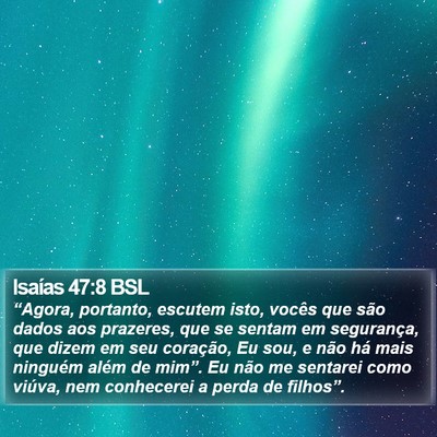 Isaías 47:8 BSL Bible Verse Image
