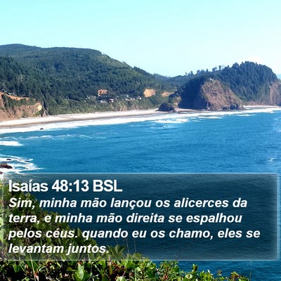 Isaías 48:13 BSL Bible Verse Image