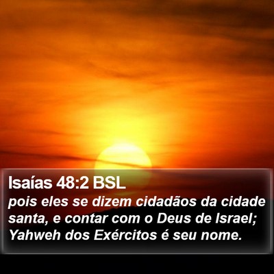 Isaías 48:2 BSL Bible Verse Image