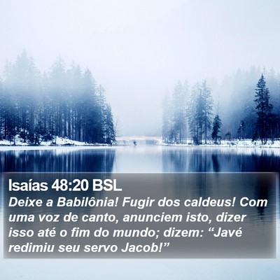 Isaías 48:20 BSL Bible Verse Image