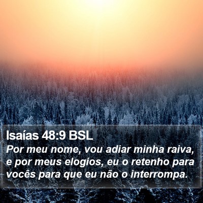 Isaías 48:9 BSL Bible Verse Image