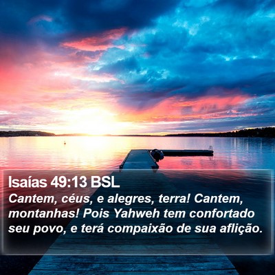Isaías 49:13 BSL Bible Verse Image