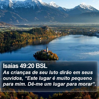 Isaías 49:20 BSL Bible Verse Image