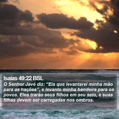Isaías 49:22 BSL Bible Verse Image