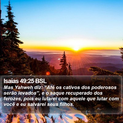 Isaías 49:25 BSL Bible Verse Image