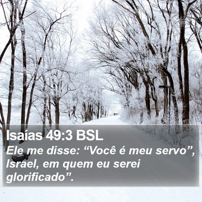Isaías 49:3 BSL Bible Verse Image