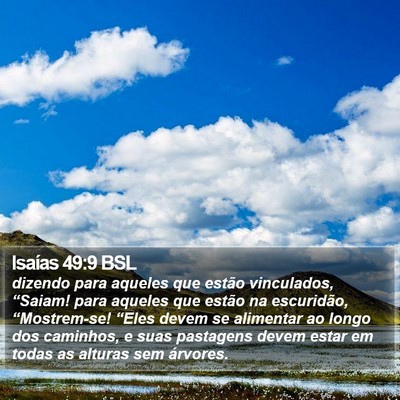 Isaías 49:9 BSL Bible Verse Image