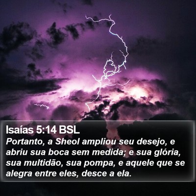 Isaías 5:14 BSL Bible Verse Image