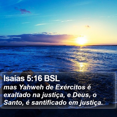 Isaías 5:16 BSL Bible Verse Image
