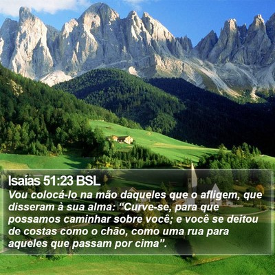 Isaías 51:23 BSL Bible Verse Image