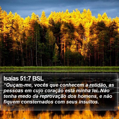 Isaías 51:7 BSL Bible Verse Image