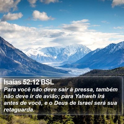 Isaías 52:12 BSL Bible Verse Image
