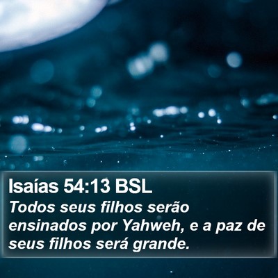 Isaías 54:13 BSL Bible Verse Image