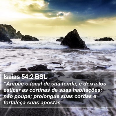 Isaías 54:2 BSL Bible Verse Image