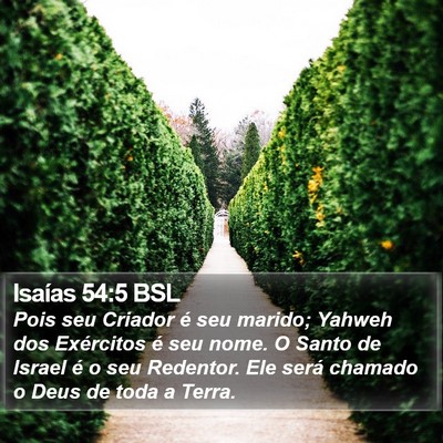 Isaías 54:5 BSL Bible Verse Image