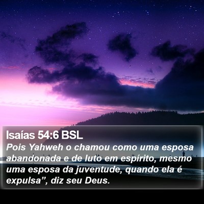 Isaías 54:6 BSL Bible Verse Image