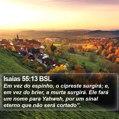 Isaías 55:13 BSL Bible Verse Image