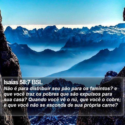 Isaías 58:7 BSL Bible Verse Image