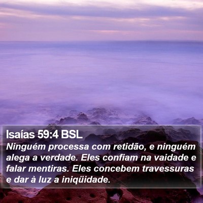 Isaías 59:4 BSL Bible Verse Image