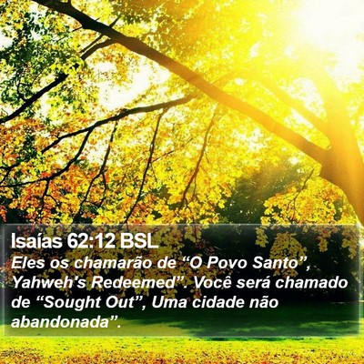 Isaías 62:12 BSL Bible Verse Image