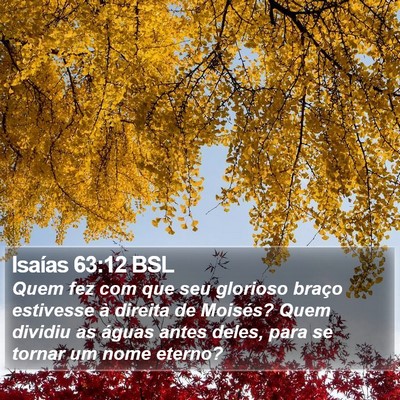 Isaías 63:12 BSL Bible Verse Image