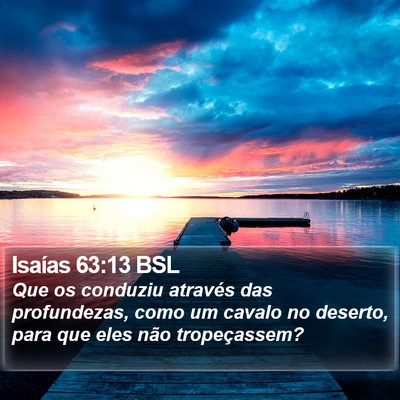 Isaías 63:13 BSL Bible Verse Image