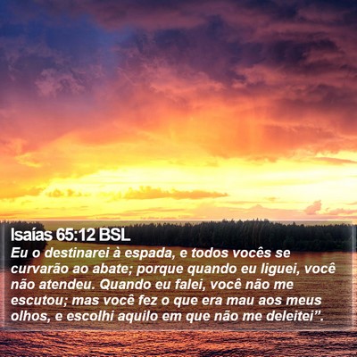 Isaías 65:12 BSL Bible Verse Image