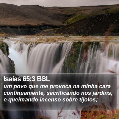 Isaías 65:3 BSL Bible Verse Image