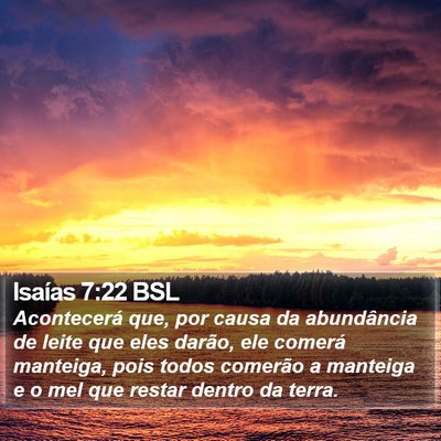 Isaías 7:22 BSL Bible Verse Image