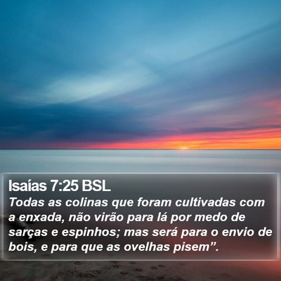 Isaías 7:25 BSL Bible Verse Image