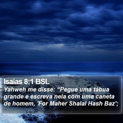 Isaías 8:1 BSL Bible Verse Image