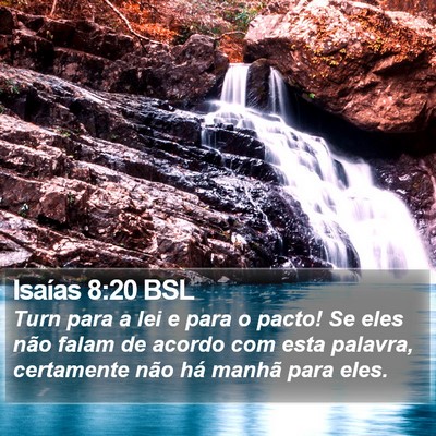 Isaías 8:20 BSL Bible Verse Image