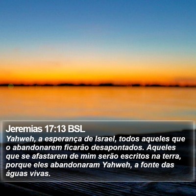 Jeremias 17:13 BSL Bible Verse Image