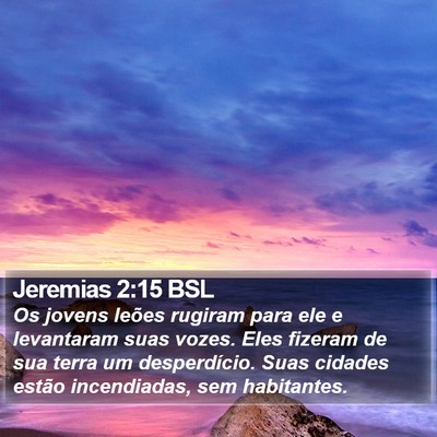 Jeremias 2:15 BSL Bible Verse Image