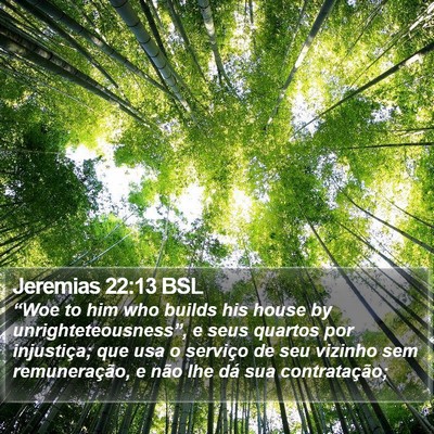 Jeremias 22:13 BSL Bible Verse Image