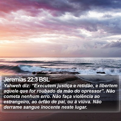 Jeremias 22:3 BSL Bible Verse Image