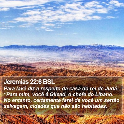 Jeremias 22:6 BSL Bible Verse Image