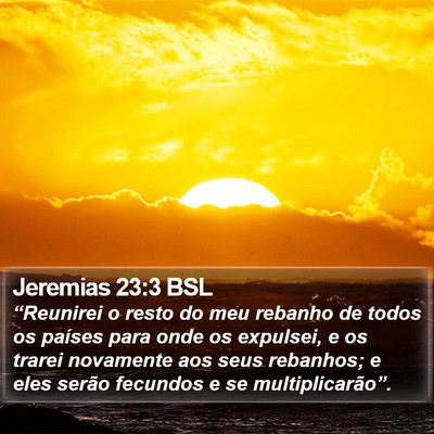 Jeremias 23:3 BSL Bible Verse Image