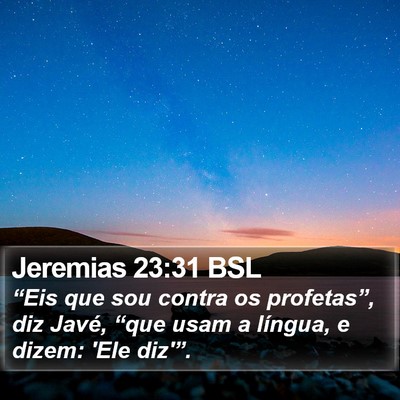 Jeremias 23:31 BSL Bible Verse Image