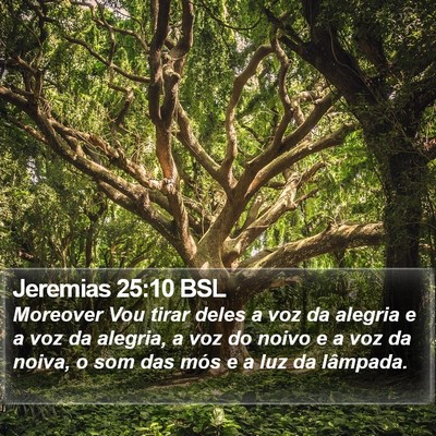 Jeremias 25:10 BSL Bible Verse Image