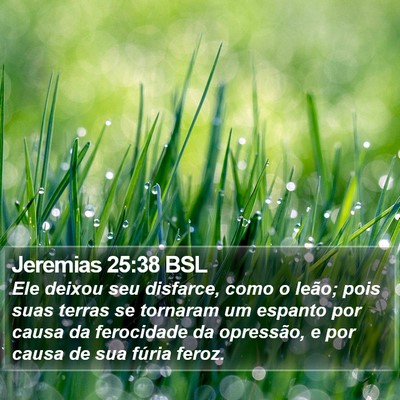 Jeremias 25:38 BSL Bible Verse Image