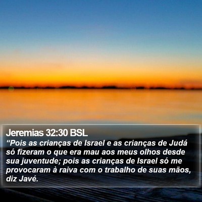 Jeremias 32:30 BSL Bible Verse Image