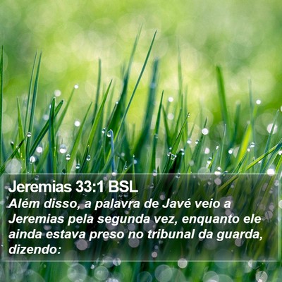 Jeremias 33:1 BSL Bible Verse Image
