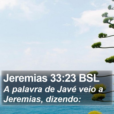 Jeremias 33:23 BSL Bible Verse Image