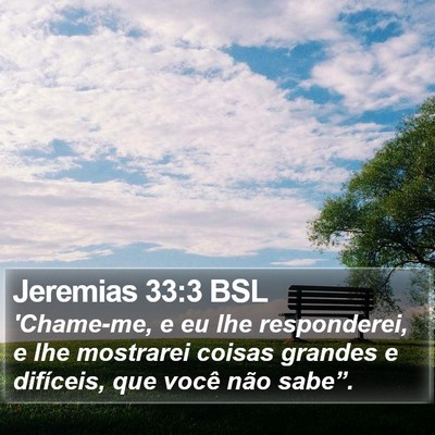 Jeremias 33:3 BSL Bible Verse Image