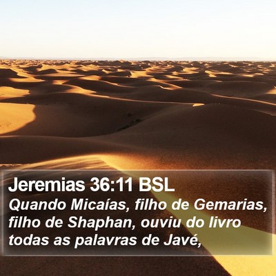 Jeremias 36:11 BSL Bible Verse Image