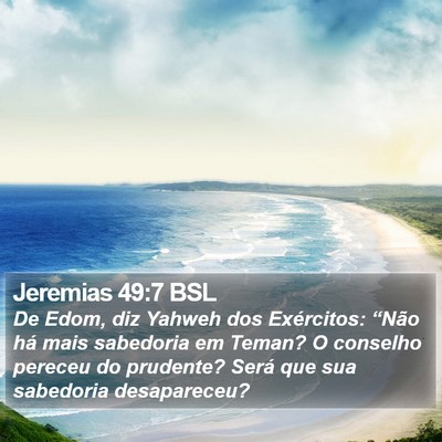 Jeremias 49:7 BSL Bible Verse Image