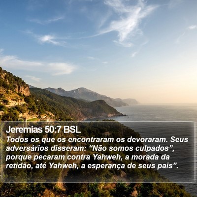 Jeremias 50:7 BSL Bible Verse Image